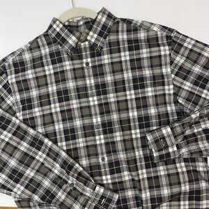 Jos. A. Bank Men's Long Sleeve Plaid Button Up Short Medium